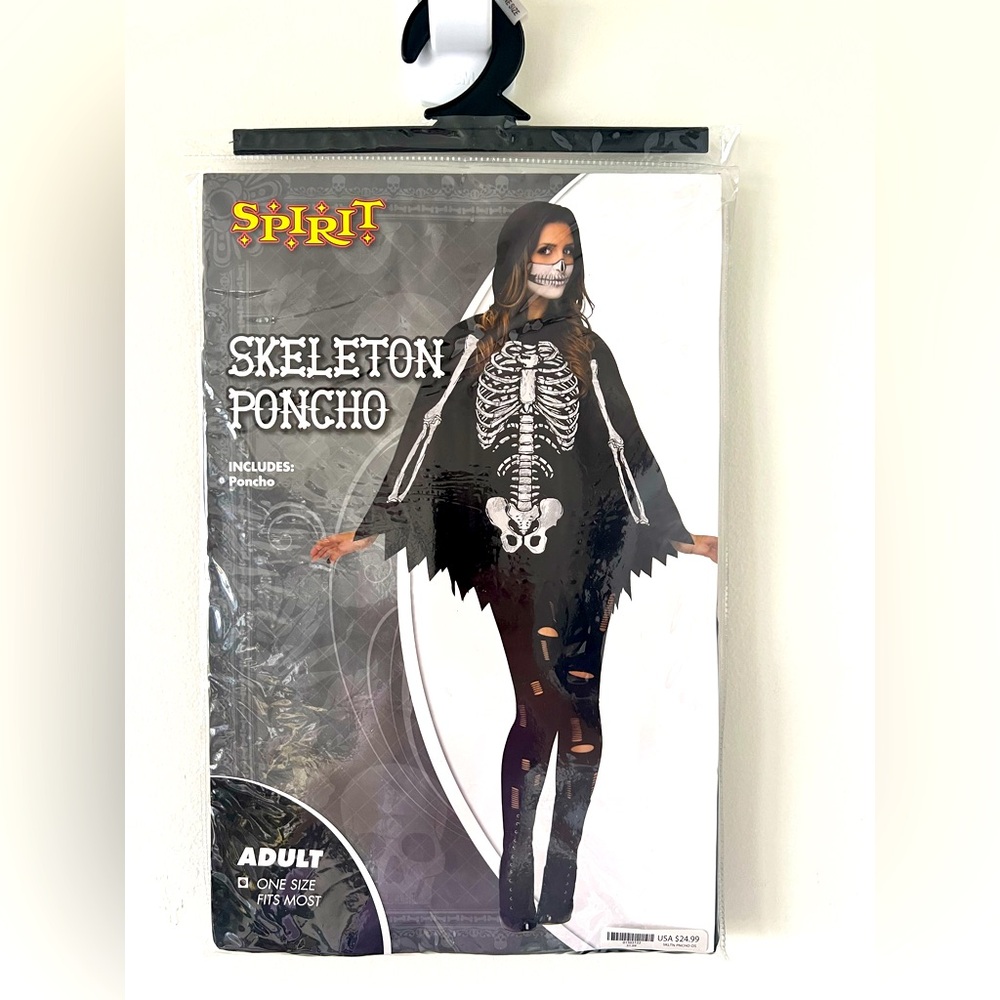 Spirit Skeleton Poncho Costume